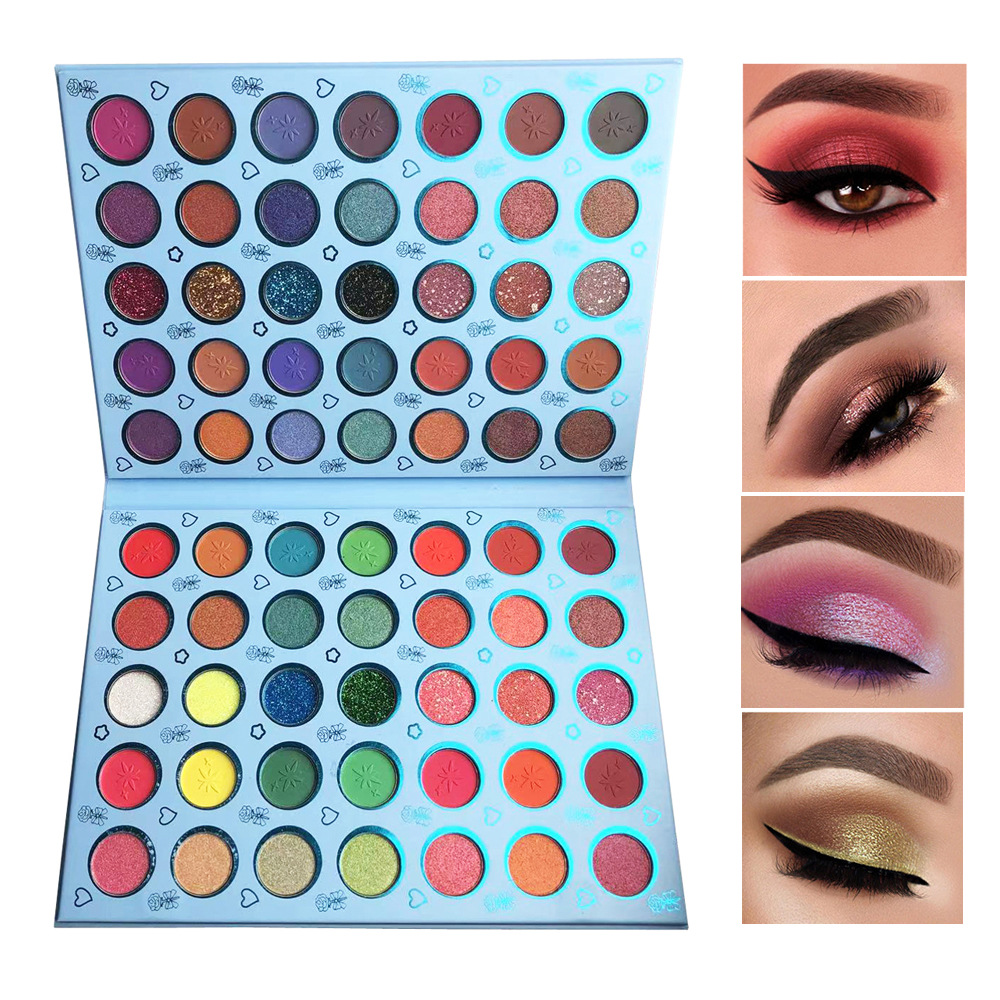 new mlundo70 color pearlescent matte eye shadow tray easy to color non-flying powder cross-border hot-selling makeup wholesale