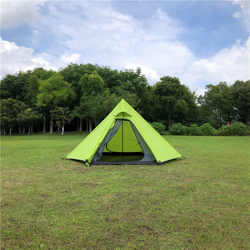 六边形山牛塔大金字塔帐篷铝杆超轻防虫户外蚊帐装备露野营用品