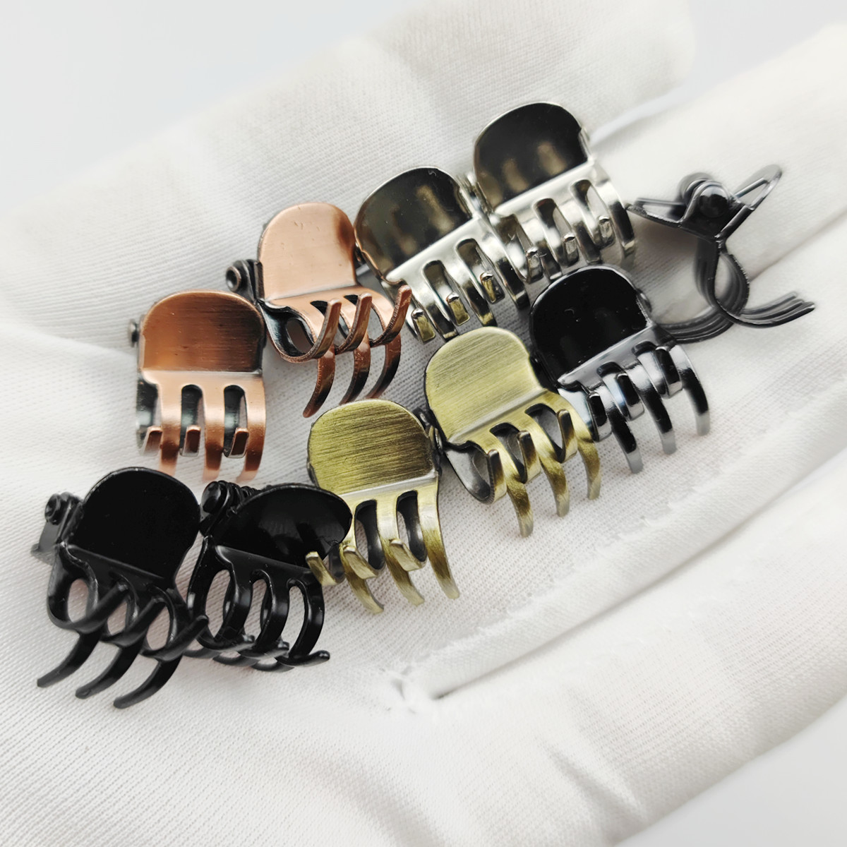 小抓刘海夹盘发夹合金基础小发抓复古时尚迷你钢小抓小量头发抓