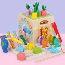 跨境儿童宝宝多功能六合一百宝箱拔萝卜幼儿园送礼敲琴益智玩具