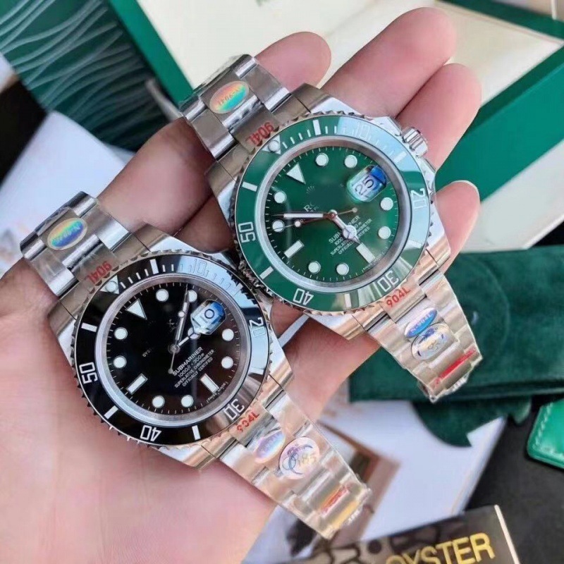 c厂 n厂ar绿水鬼手表商务全自动机械表904l陶瓷圈黑潜水夜光功能