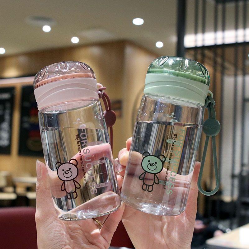 Water Cup Plastic Cup Large Capacity Female Student Korean Style Cute Water Glass Good-looking Tumbler with Scale Anti-Fall Cup