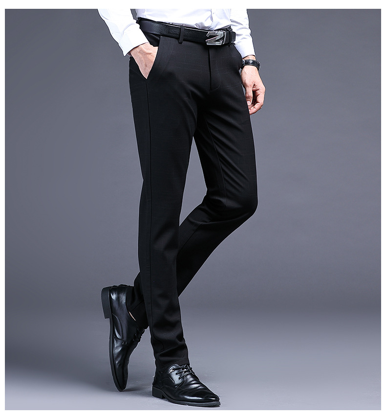 男士西裤弹力修身商务休闲西装裤品质男装裤子厚款职业工作长裤男