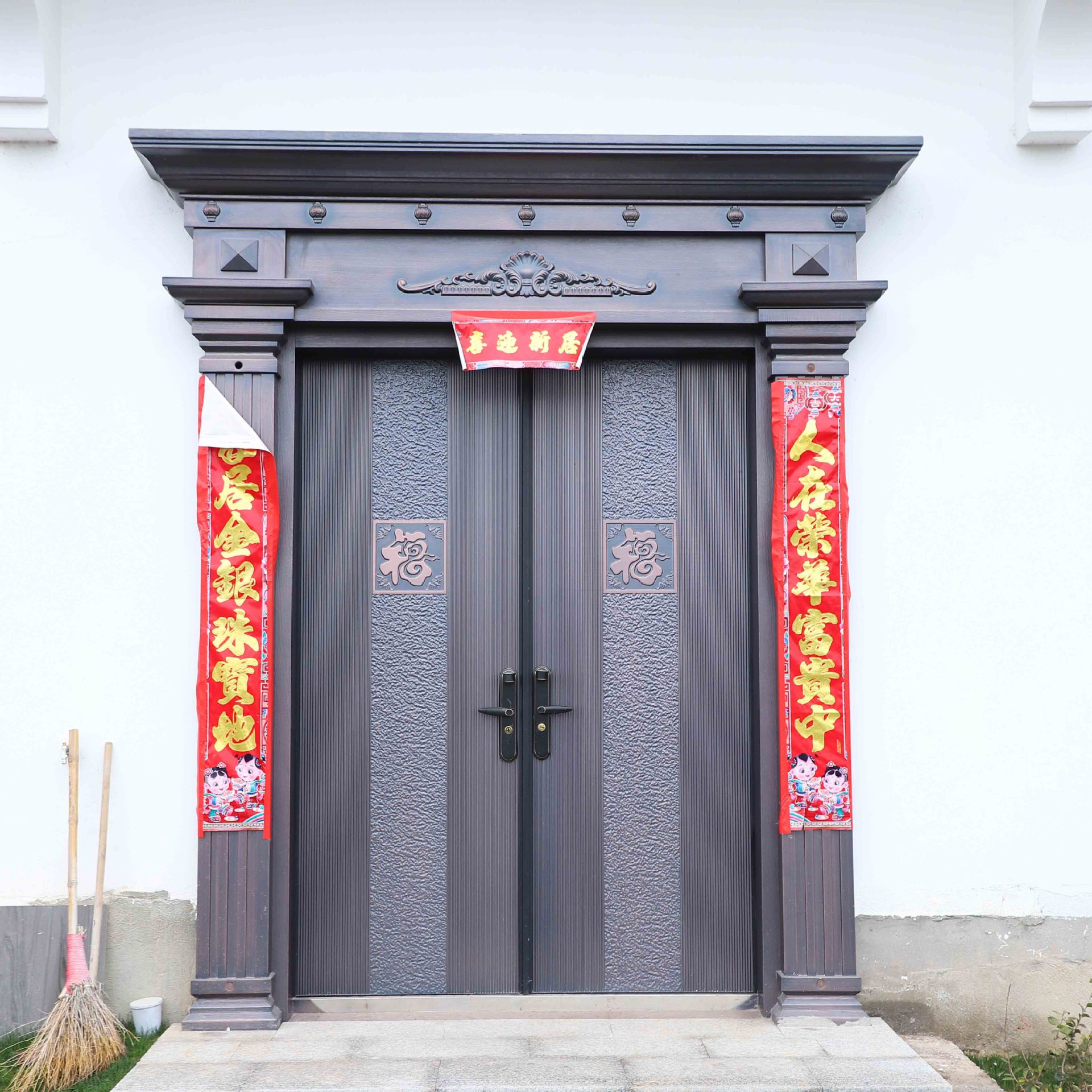 铸铝别墅大门入户门别墅大门双开自建家用进户家门双开门安全门