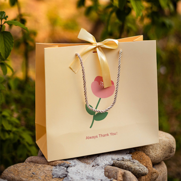 ins撞色礼品袋节日庆祝礼物送女友包装袋创意简约手提袋纸袋子