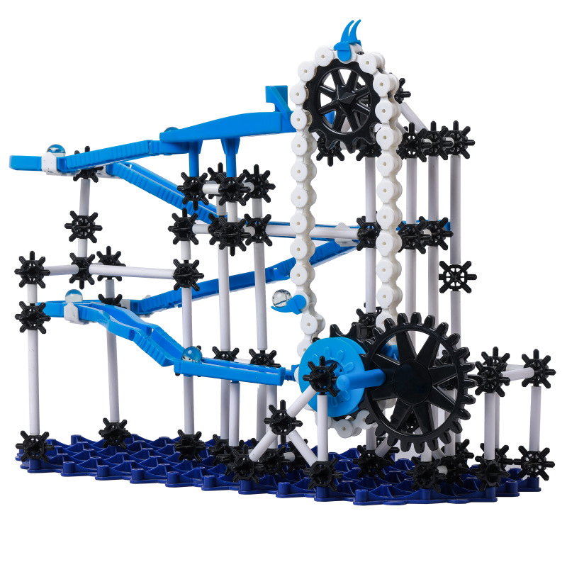 太空轨道过山车DIY拼搭轨道建筑积木弹珠玩具益智拼插积木玩具