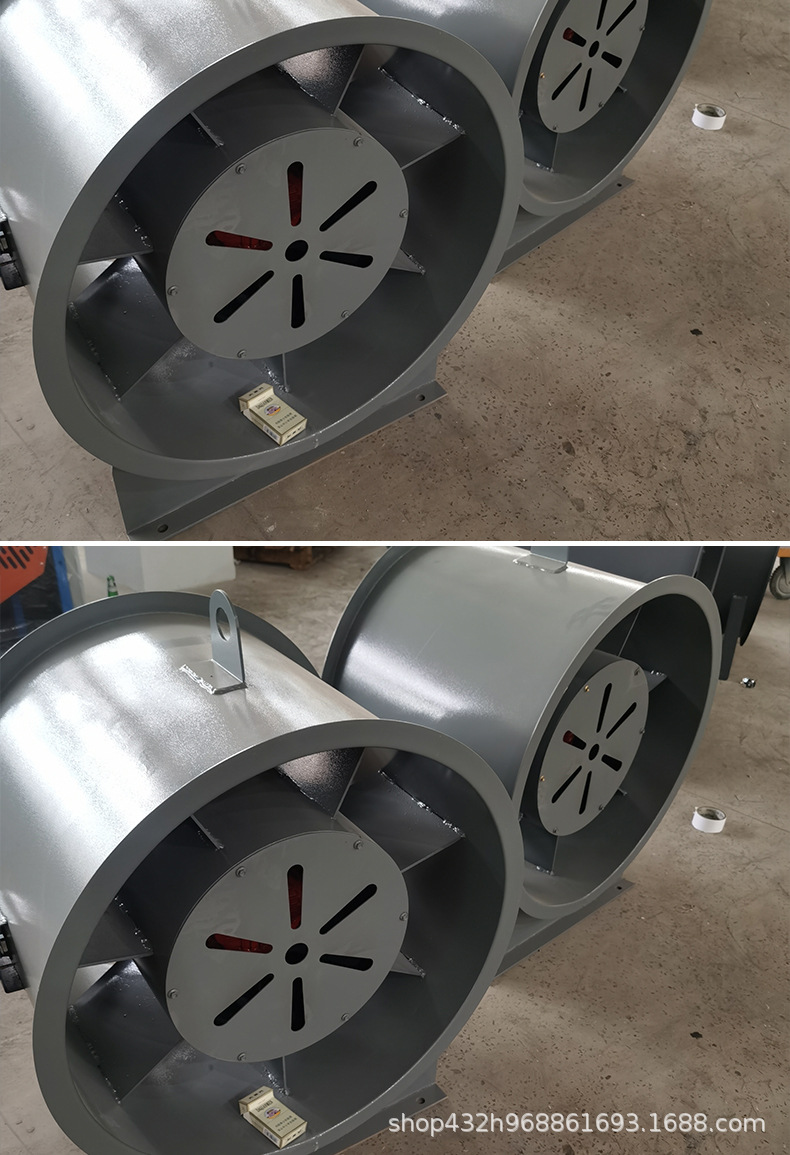 通风设备工程双速 htf消防高温排烟风机 地库商场排烟混流式风机