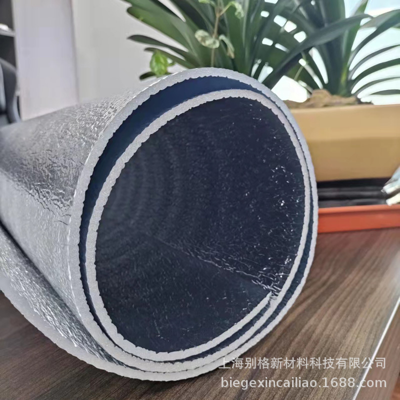 加厚双面铝膜珍珠棉 隔热铝膜卷材保温方格铝膜5mm铝箔防潮垫材料