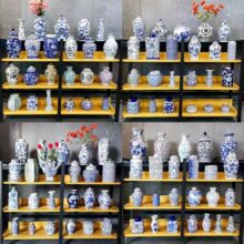 新中式外贸花器青花瓷花瓶高级感客厅玄关装饰摆件青花瓷花插批发