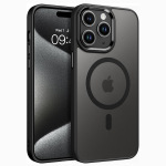 适用iphone15磁吸手机壳苹果14promax金属透明磨砂magsafe亚马逊
