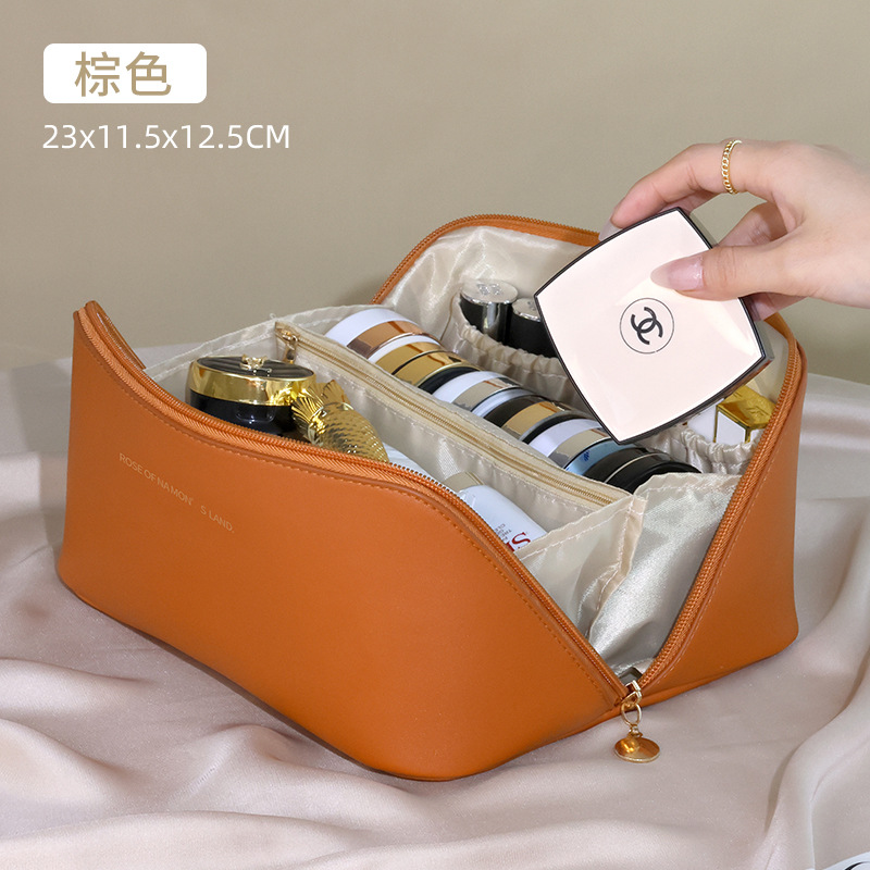 Cosmetic Bag Women's Large Capacity Portable Ins High Sense Internet Celebrity 2023 New Travel Cosmetics Wash Bag