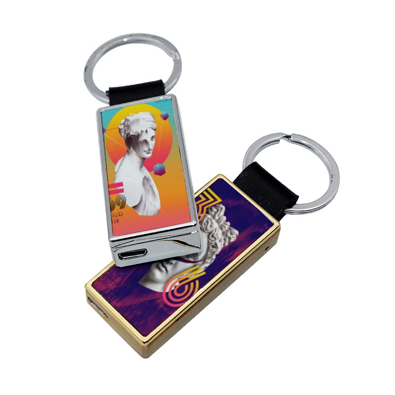 Thermal Transfer Lighter Charging Keychain Lighter DIY Creative Sublimation Blank Lighter to Figure Picture Printing