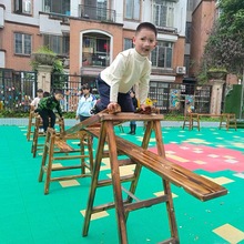 安吉游戏户外玩具幼儿园攀爬架平衡木梯子感统体育活动器械16件套