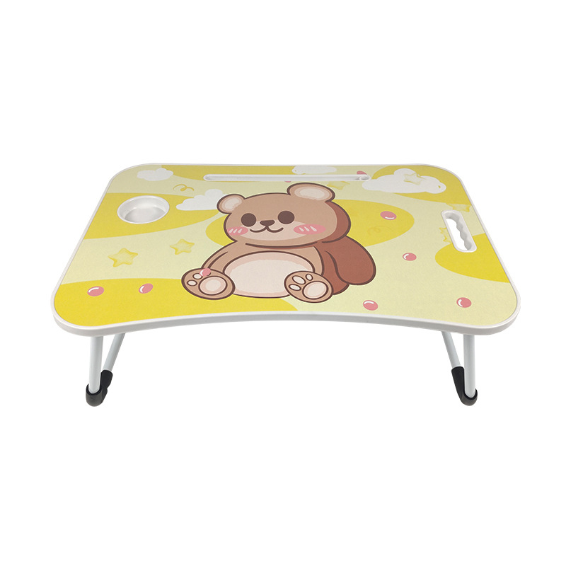 Used-on-Bed Foldable Laptop Desk Lazy Student Dormitory Writing Small Table Injection Molding Covered Cartoon Children's Table