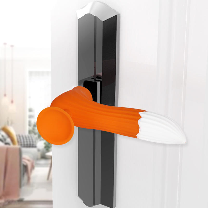 硅胶狐狸尾巴门把手防撞垫保护套硅胶门把手安全防护用品