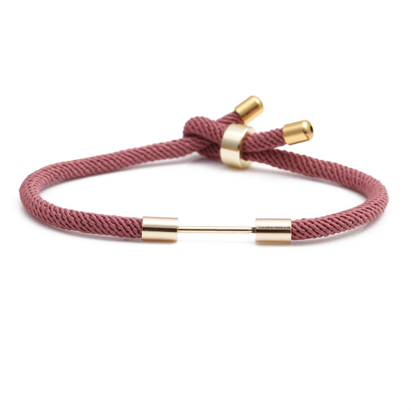 european and american cross-border color retractable adjustable basic rope bracelet red milan rope diy adjustable bracelet