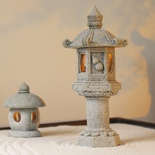 小石灯微景观造景摆件盆景假山鱼缸石灯笼日式装饰古风小摆件茶桌