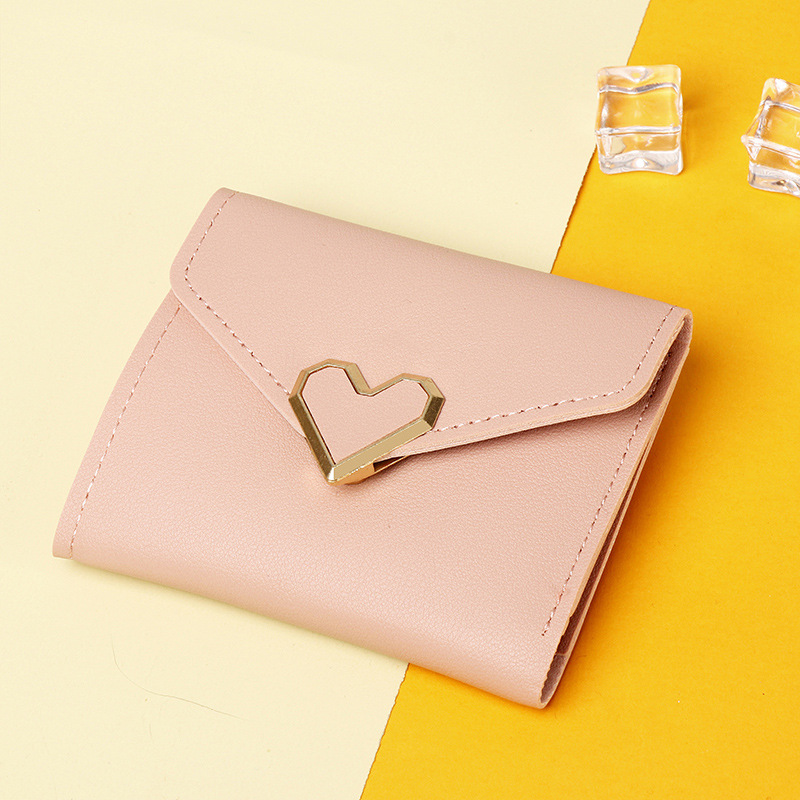 New Wallet Card Holder Women's Short Fashion Trifold Wallet Student Fresh Clutch Simple Mini Wallet