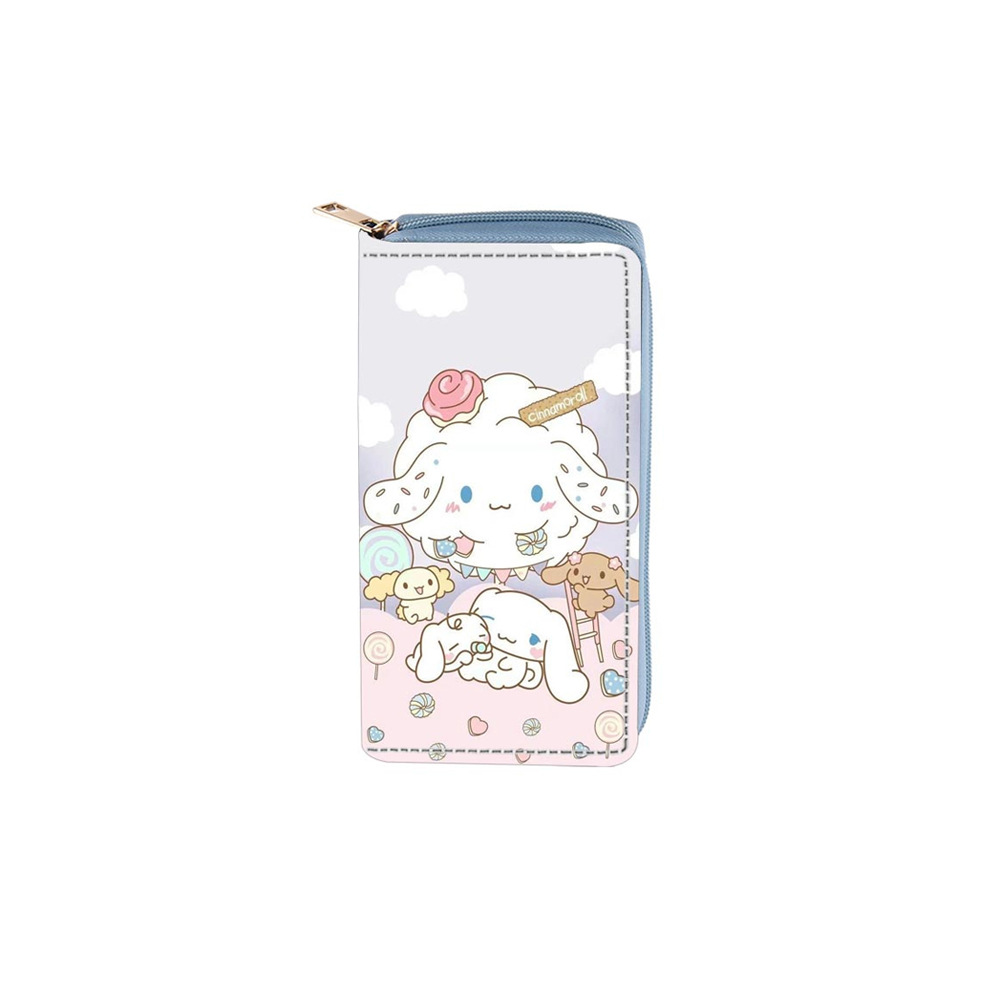 Cross-Border Meilti Cinnamoroll Babycinnamoroll Long Pu Zipper Wallet Sanrio Clutch to Map Printing Customization