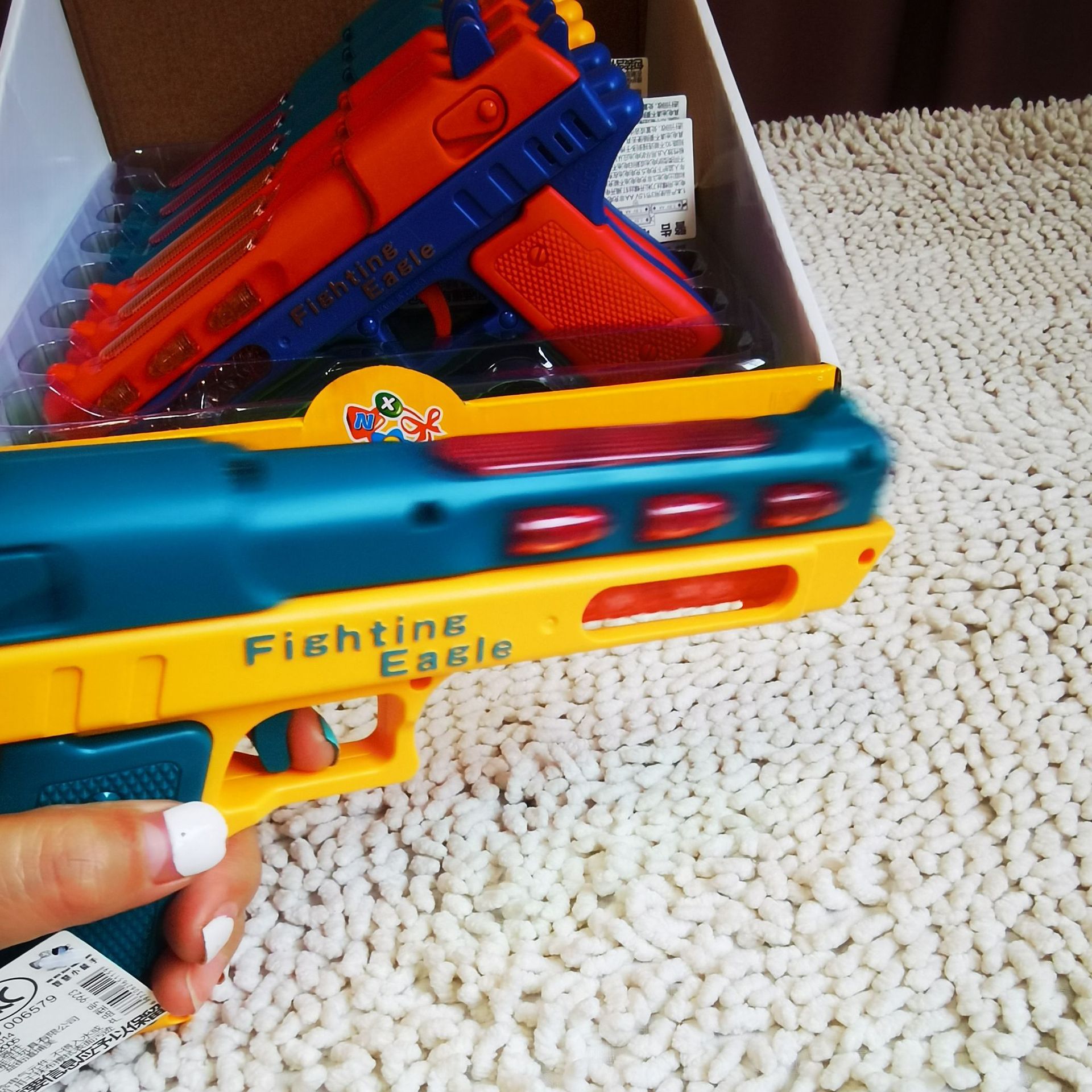 智慧小能手9923 儿童电动玩具枪 塑料枪 灯光 音效手枪