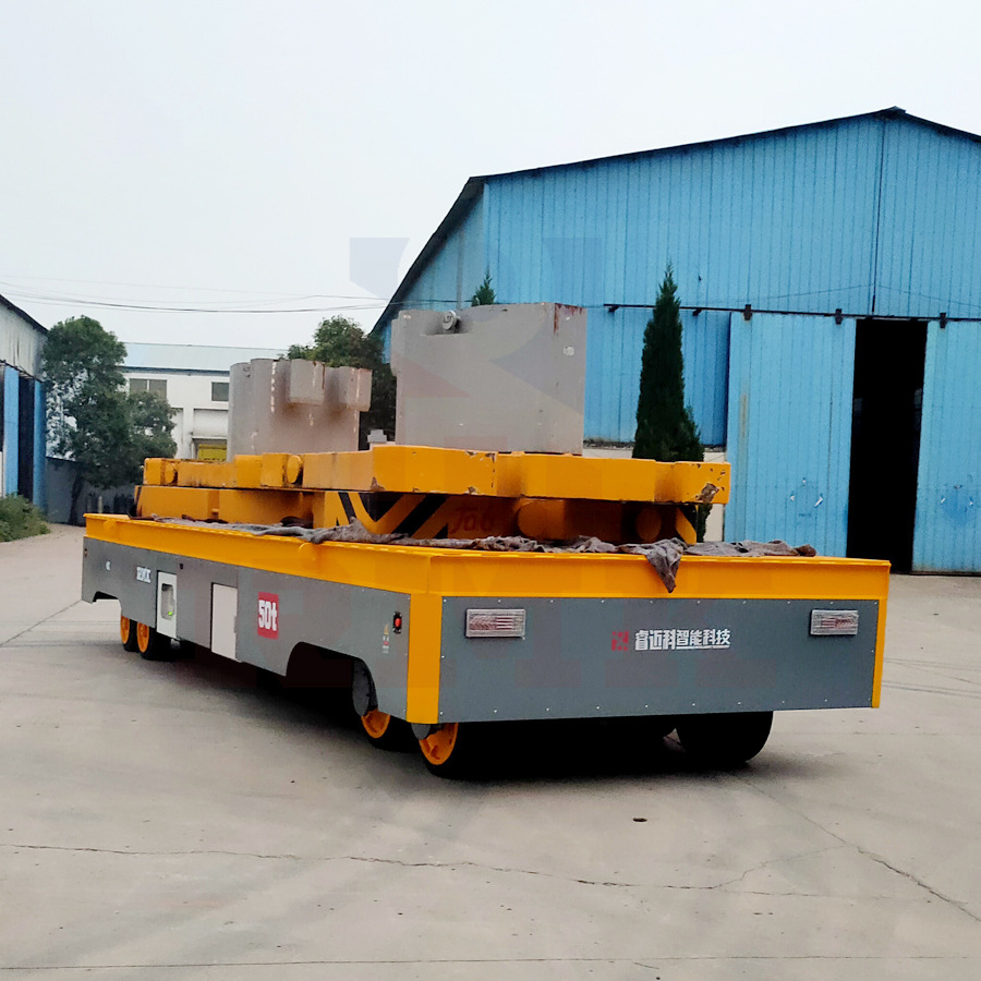 睿迈科自动导引搬运平板车型铁路运输系统无轨转运车电动平板小车