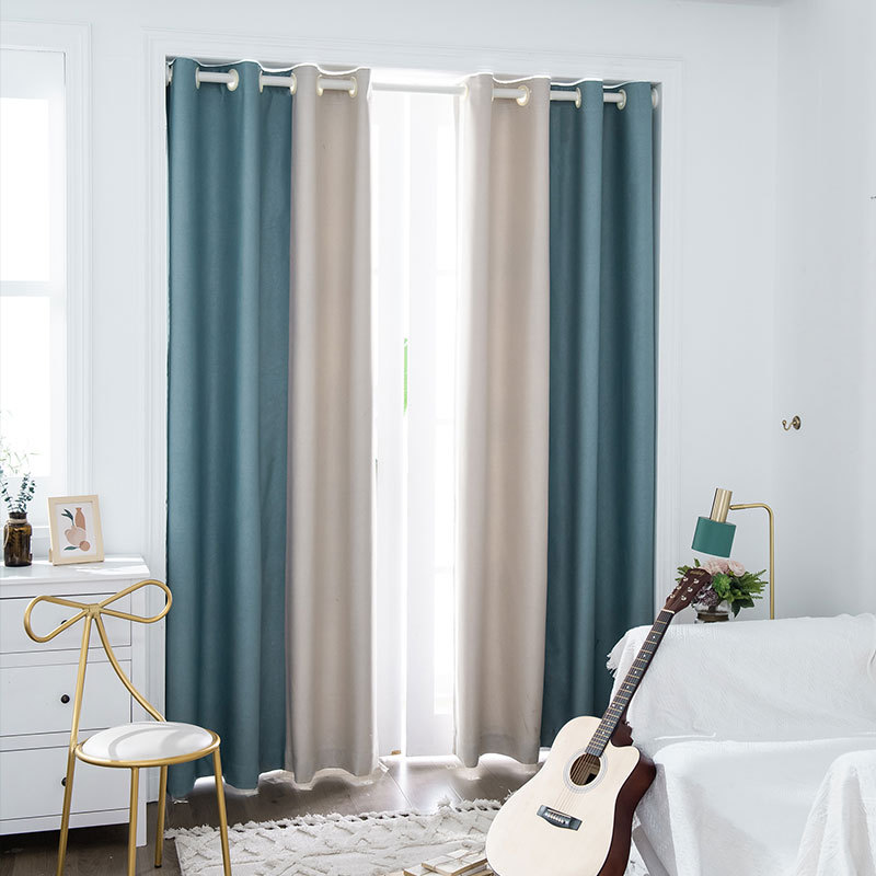 厂家供应 绒感高档天鹅绒窗帘布 全遮光窗帘 黑色批发现货 美式-报价