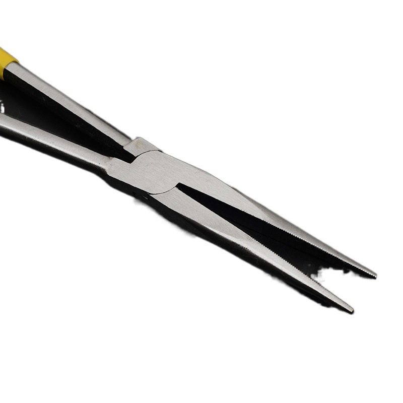 11寸加长尖嘴钳夹持钳尖咀钳长嘴钳子275mm加长柄弯嘴垃圾钳