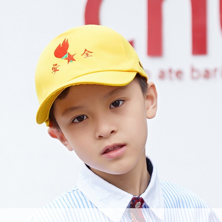 小学生安全小黄帽儿童刺绣红绿灯学校户外运动会帽子-阿里巴巴