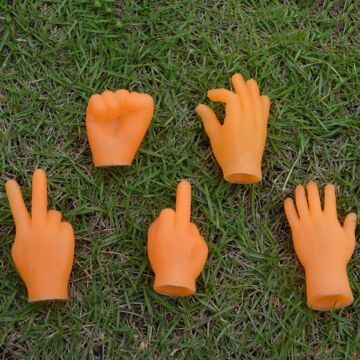 抖音同款网红小手指套撸猫逗猫玩具手套橡胶搪胶小手搞怪玩具手舞