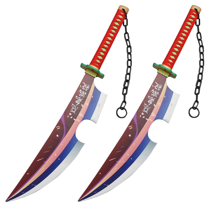 动漫道具鬼灭之刃刀宇髓天元木质cos武器道具装饰收藏摆件表演