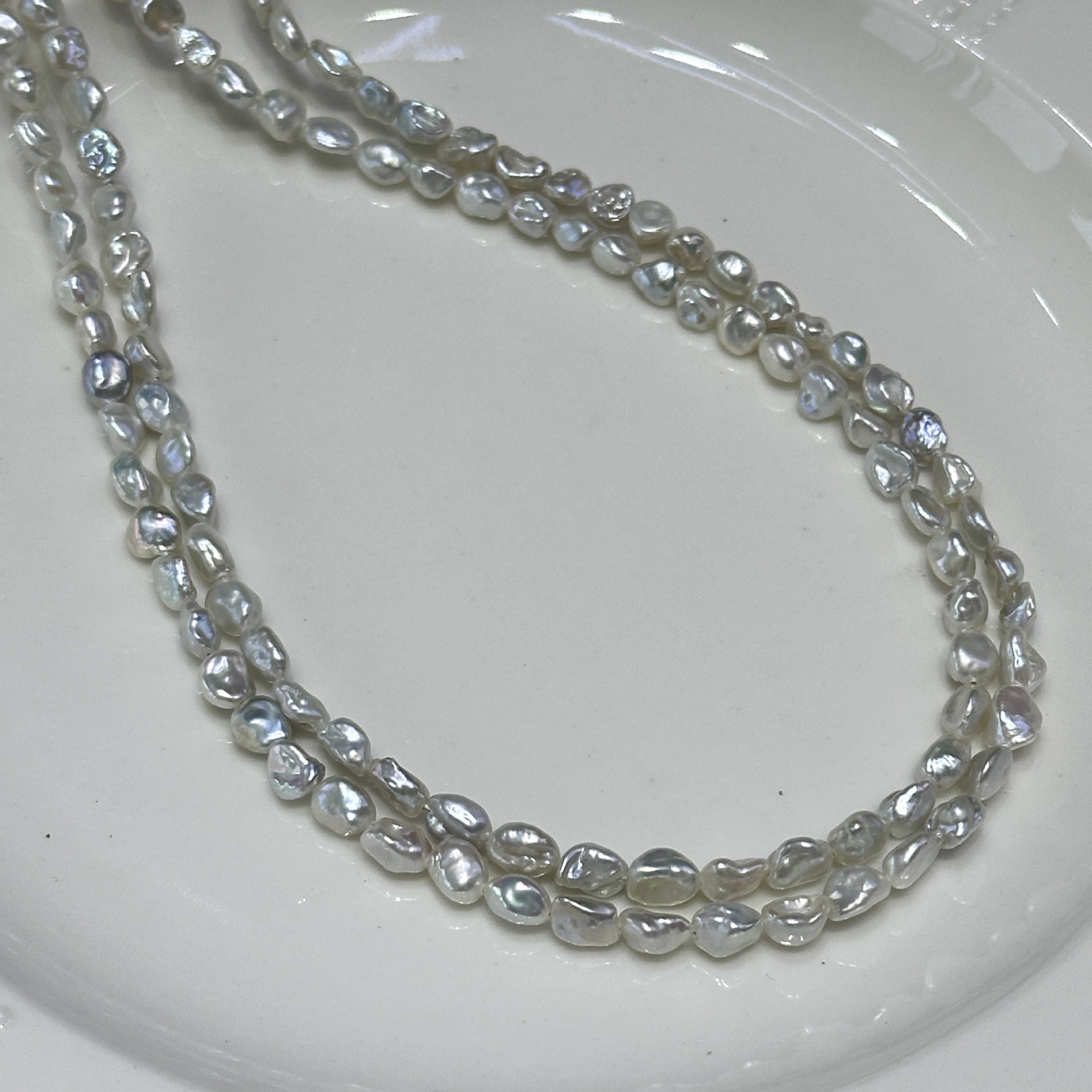 批发供应淡水珍珠米珠4-5mm再生珠项链半成品diy珍珠饰品-阿里巴巴