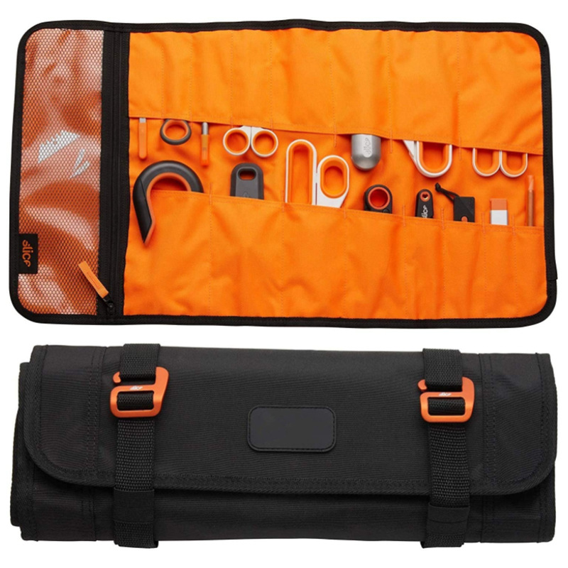 厂家定制卷筒工具包五金工具收纳袋帆布工具包u盘读卡器收纳包