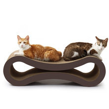 8字型瓦楞纸猫抓板 大型大号特大猫玩具猫磨爪耐磨猫床送猫薄荷