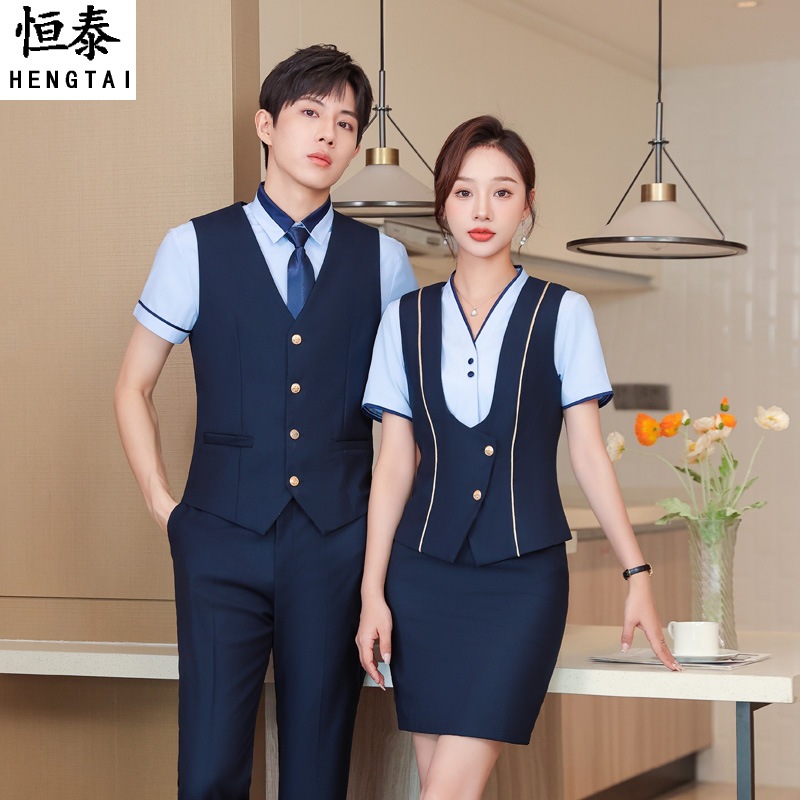 酒吧ktv服务员工作服职业马甲衬衫套装男女酒店餐厅领班工装制服