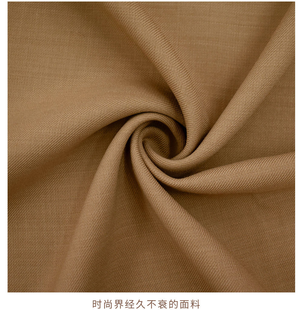 秋冬精纺加捻纱绉纱斜纹弹力 双面可撕开梭织弹力羊毛面料w8681