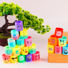 迷你彩虹圈儿童益智玩具幼儿园笑脸弹簧叠叠圈男女孩礼物