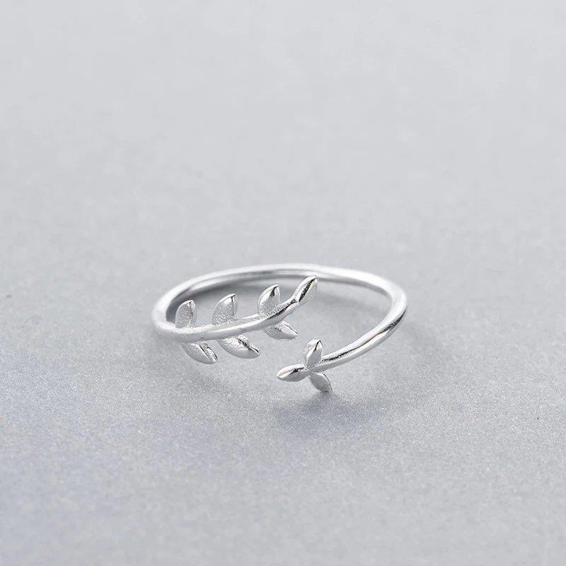 银佳银饰 s925银花芽活口戒指 气质指环女款 时尚简约 一件代发