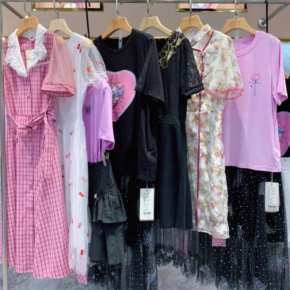 慕拉复古淑女装2024夏季女装品牌撤柜专柜正品杭州女装折扣批发