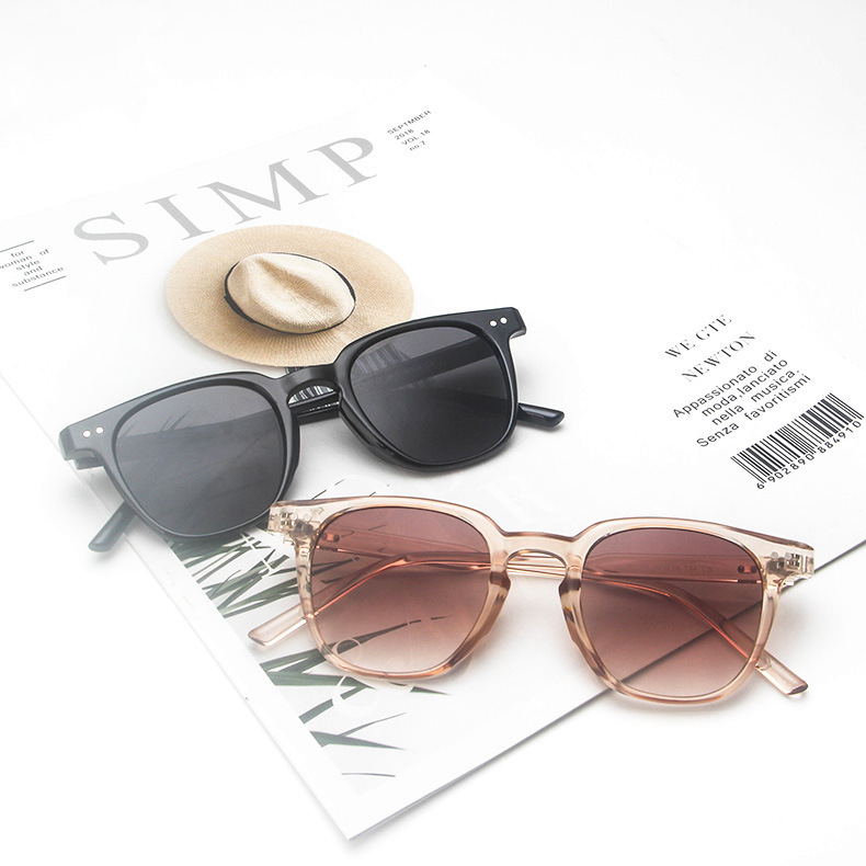 2022 New Trend round Frame Marine Clip Sunglasses Fashion European and American Style Personality Rice Nail Street Shot Sunglasses Internet-Famous Glasses