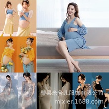 新款时尚 孕妇照服装 影楼摄影孕妇装 孕妇写真拍照主题 套装