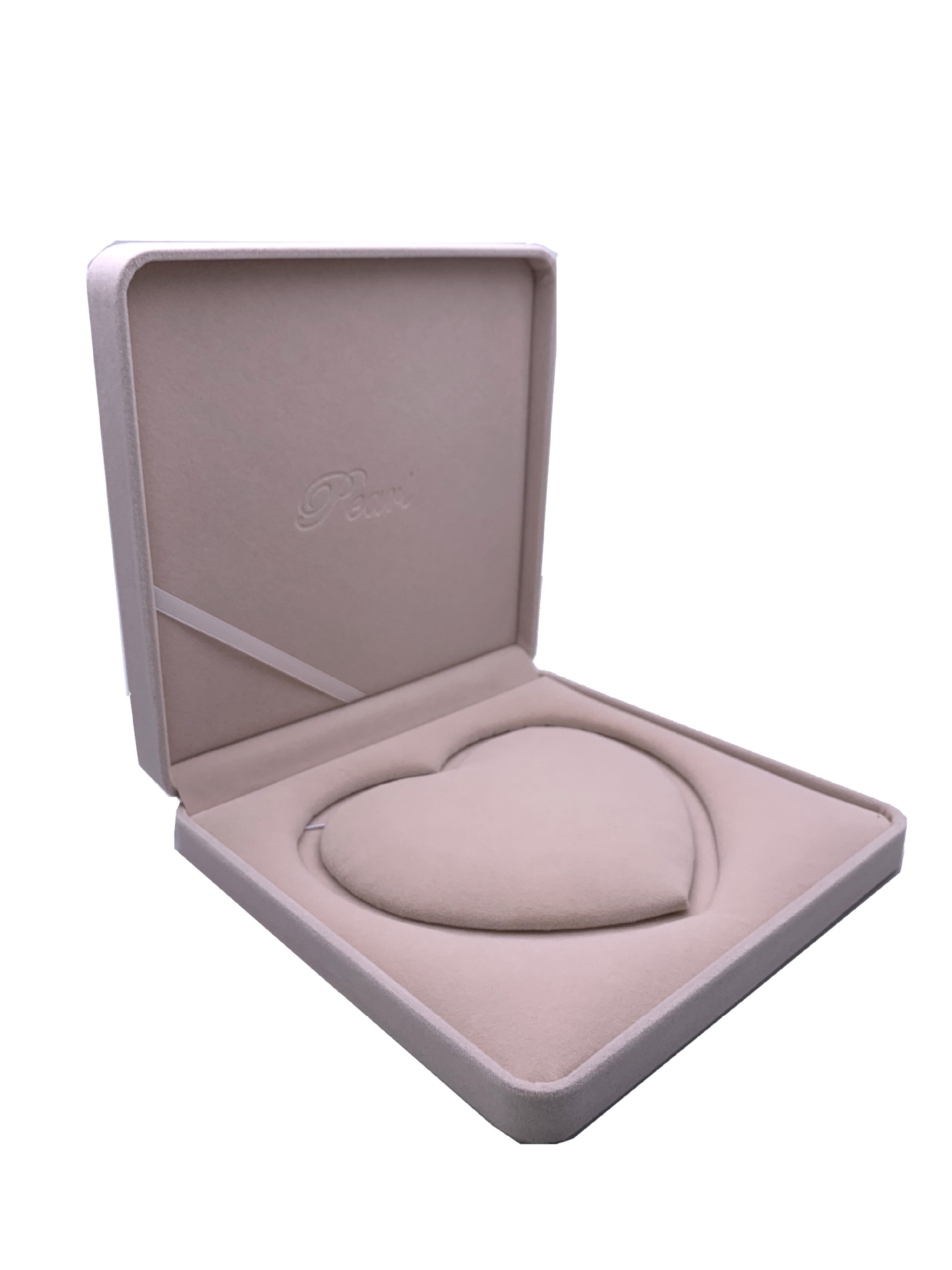 高质量植绒包装盒红色蓝色粉色复合材料手链饰品首饰盒