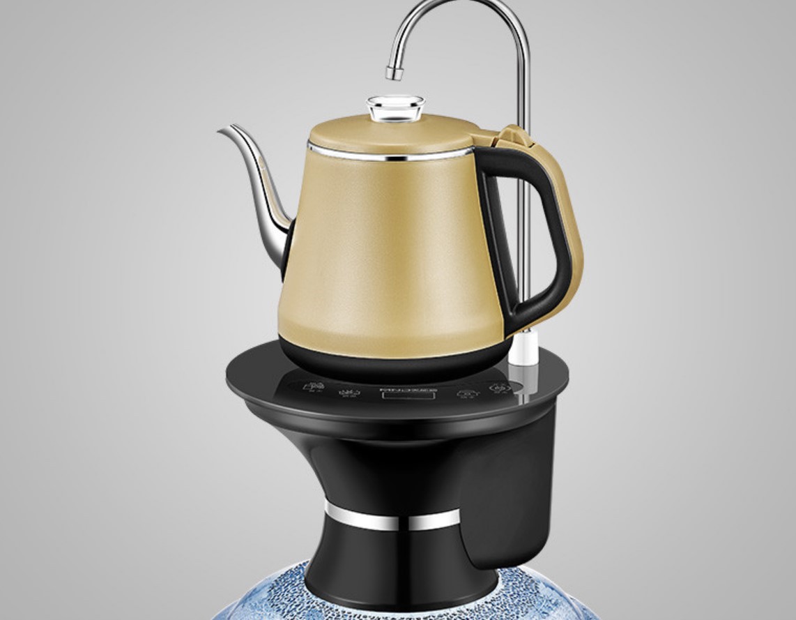 桶装水电动抽水器矿泉水桶吸水加热壶烧水器上水泵桌桶两用玻璃壶