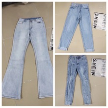 女装牛仔裤杂款尾货批发 快时尚品牌直筒小脚哈伦喇叭裤混合jeans