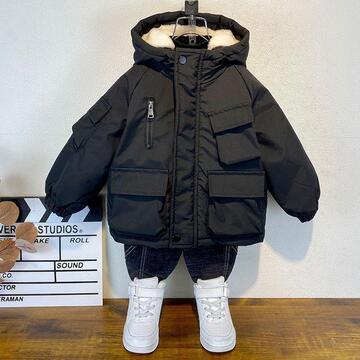 羽绒服 儿童童装男童冬装棉衣外套新款加厚棉服宝宝时髦棉袄上衣