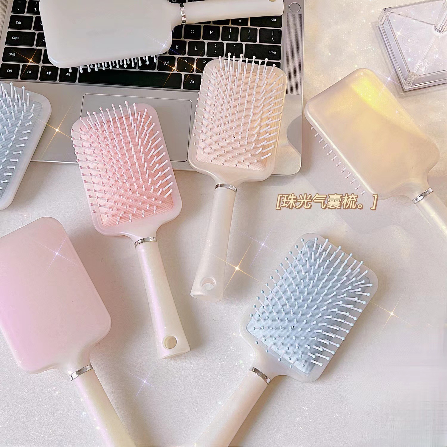 Mermaid Color Comb Air Cushion Comb Hair Curling Comb Household Massage Comb Airbag Comb Student Anti-Static