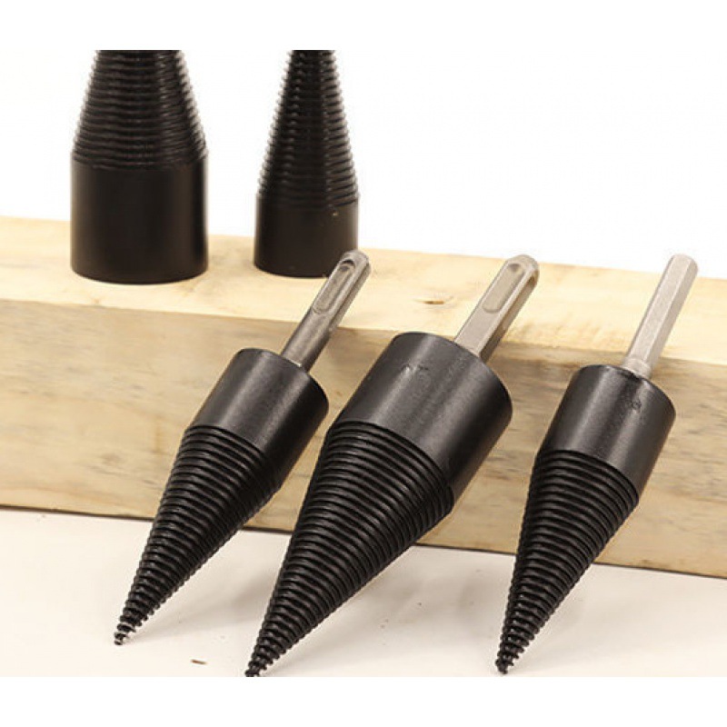 劈柴钻头劈材破柴分裂锥小型农村家用机电锤电动劈木独立站跨境