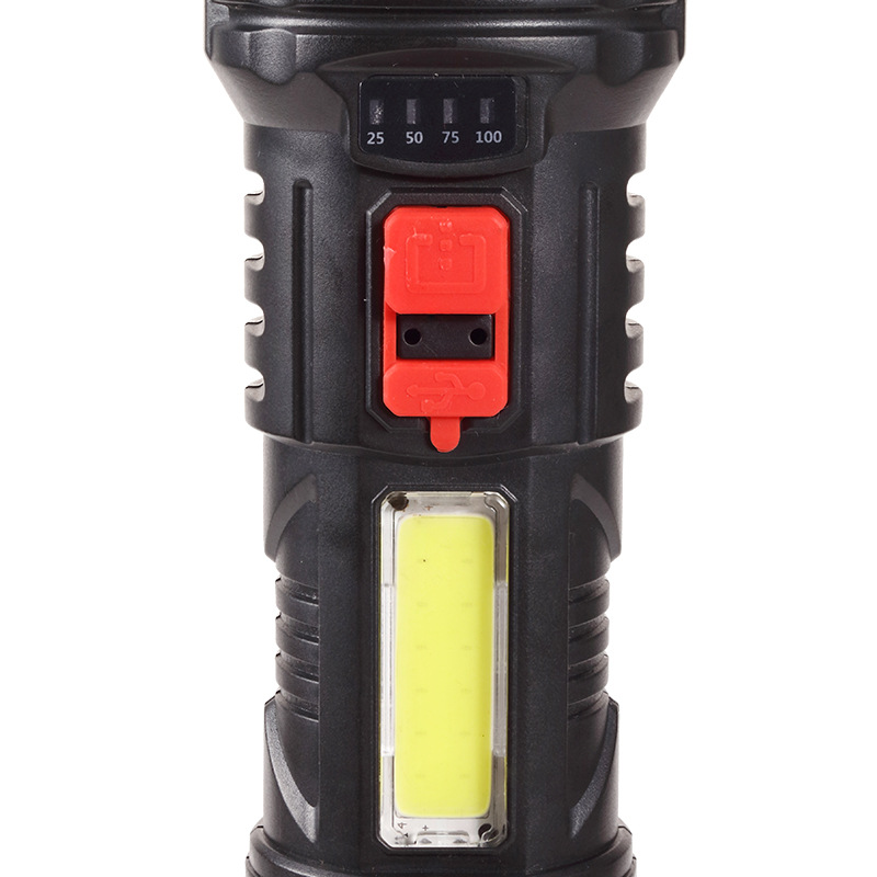 Strong Light Long-Range Flashlight Outdoor Portable Bright Led Light Flashlight Usb Rechargeable Light Lighting Work Light