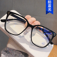 防蓝光方形大框眼镜框素颜女圆脸2021新款平光镜网红眼镜凹造型潮