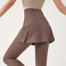 裙裤女外穿2024春秋新款假两件高腰显瘦运动瑜伽打底裤