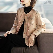Z澤52024新款短款新中式中老年妈妈春装洋气女国风上衣短外套